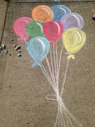 Balloons Sidewalk Chalk Sidewalk Chalk Art Sidewalk Art Fun Chalk Art