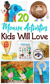 Birthday Crafts For Kids 20 Moana Crafts And Activities For Kids Moana Crafts Moana Themed Party Birthday Party Activities