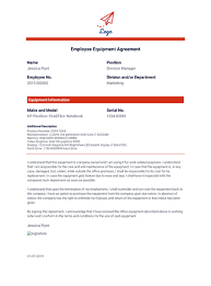 The report involves a continuous process of checking, servicing, and repairing operating equipment to make sure that businesses operate smoothly without unwanted interruptions. Employee Equipment Agreement Pdf Templates Jotform