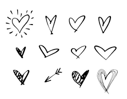 Set Of Outline Hand Drawn Heart Icon Hand Drawn Doodle Grunge Heart How To Draw Hands Heart Hands Drawing Hand Doodles