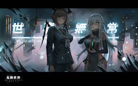 The fortunate thing about anime is that even demon girls can be heavenly sweet. Long Hair Short Hair Demon Girls White Hair Brunette Blue Eyes Green Eyes Anime Anime Girls Digital Art Artwork Portrait Demon Tie City 1800x1126 Wallpaper Wallhaven Cc