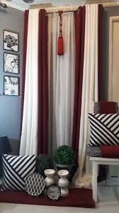 Maroon And Offwhite Grommets Curtains Beautiful Bedroom Colors Maroon Curtains Maroon Room