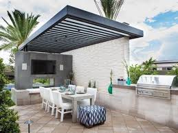 This bbq shelter covers an area of 352.16 square feet, enough space for you and your friends to gather around. 40 Inspiring Outdoor Barbecue Area Designs Patio Design Modern Pergola Contemporary Patio