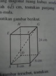 Dari Gambar Tersebut Tentukan A Luas Permukaan Balok B Panjang Diagonal Ruang Ag C Volume Balok Brainly Co Id