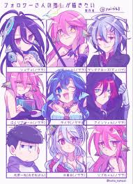 Jibril Shiro Riku Einithi Laira Shuvi Ngnl No Game No Life Anime Anime Crossover