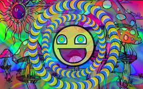 Smiley emoji, blushing emoji smiley face, smile, face, smiley, sticker png. Hd Wallpaper Smiley Face Illustration Psychedelic Multi Colored Creativity Wallpaper Flare
