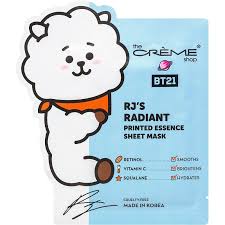 Bt21 are a group of animated characters created by bts in september 2017. The Creme Shop Bt21 Rj S Radiant Printed Essence Sheet Mask Ulta Beauty