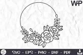 Download Floral Wreath Svg Roses Graphic By Wanchana365 Creative Fabrica