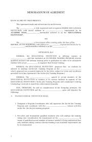 Memorandum Of Agreement Sample Memorandum Memorandum Template Business Letter Example