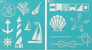 Buy products such as artskills cardboard letters & numbers stencil set for crafts and painting, 6, 3 and 2, 132 pc at walmart and save. Stencil Furniture Makeovers With A Coastal Nautical Ocean Theme Stencil Fabric Nautical Stencils Beach Stencils