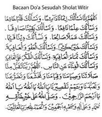 Doa Witir Doa Kekuatan Doa Sembahyang