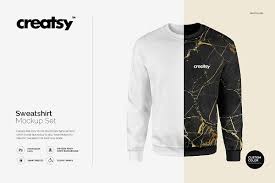 Sweatshirt Mockup Set Sweatshirts Clothing Mockup Mockup Design