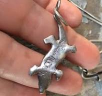Lizard/gecko Pendant Heavy 925 Sterling Silver With Chain, Balearic...