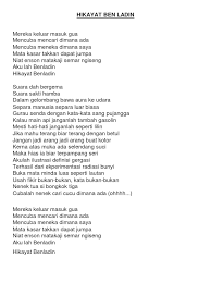 Maksud niat enson matakaji semar ngiseng | aziz satar♬ segenap dimensi download mp3. Hikayat Ben Ladin