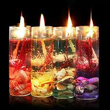Glass Candle Bloomma 1pcs Romantic Glass Bottles Smokeless Ocean Jelly Gel Valentine S Day Gift Candles For Wedding Party Birthday Decor Random Color Amazon Co Uk Kitchen Home