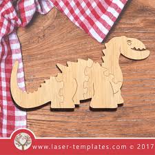 In this project, i am going to show you how to make large dinosaur skeleton puzzles out of cardboard boxes. 4 Piece Laser Cut Dinosaur Puzzle Template Download Vector Designs Laser Ready Templates