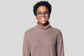 You do not want a kid to feel something is wrong with them just because they wear glasses. Head Shot Portrait Smiling African American Girl Wearing Glasses Stock Photo Image Of People Concept 162057022