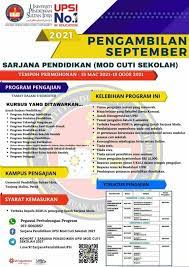 Check spelling or type a new query. Tawaran Sarjana Pendidikan Upsi Mod Cuti Sekolah Ambilan September 2021