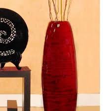 Large Tall Decorative Floor Vase Large Floor Vases 36 Red Mahogany Bamboo Cylinder Large Floor Vase Floor Vase Large Floor Vase Floor Vase Decor