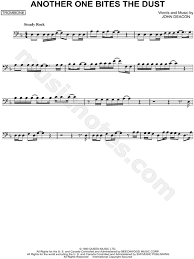 Catalog sku number of the notation is 197287. Queen Another One Bites The Dust Sheet Music Trombone Solo In D Minor Download Print Sku Mn0105559