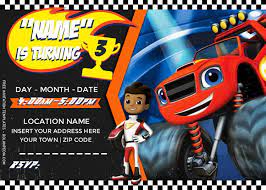 But when a jealous crusher tricks darington and sends him far, far away, it's up to blaze and aj to rescue him. Free Blaze And The Monster Machines Birthday Invitation Templates For Word Dolanpedia