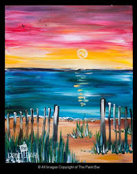The Paint Bar Mix It Up And Paint Painting Art Painting Sunset Painting