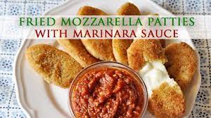 Heated through and cheese melted. Homemade Fried Mozzarella Patties With Marinara Sauce Youtube