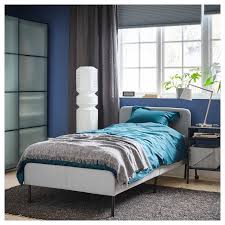 Slattum Upholstered Bed Frame Knisa Light Gray Twin Ikea Upholstered Beds Bed Frame Upholstered Bed Frame