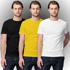 Black And Yellow T Shirt Mens Black Yellow White Half Sleeve T Shirt Combo 3 T Shirts Ovicity Mens Tshirts Mens Half Sleeve Mens T Shirts Online