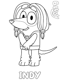 Kizicolor.com provides a large diversity of free printable coloring pages for kids, coloring sheets, free colouring book, illustrations, printable pictures, clipart, black and white pictures, line art and drawings. Indy From Bluey Coloring Page Free Printable Coloring Pages For Kids