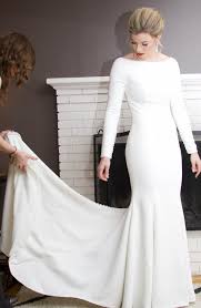 Morilee has been creating wedding dresses since 1953. 2021 Amazing Sheath Satin Ivory Crew Neck Long Sleeves Beaded Long Wed Plano Bridal