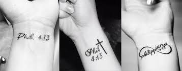 A glorious sentence is inked on the woman's arm in a vertical pattern. Top 150 Philippians 4 13 Tattoo Ideas Lord S Guidance