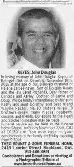 Obituary for John Douglas KEYES (Aged 50)