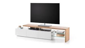 Schränke und boards aus hochwertigem massivholz sind echte hingucker in deinem wohnzimmer. Tv Rack Alimos Tv Board In Weiss Matt Lack Und Eiche Massiv