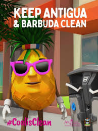 Ananas znajdował się też w emblemacie kolonii leeward islands. The Antigua And Barbuda Tourism Authority Launches Fresh Coolisclean Campaign Starring Iconic Antigua Black Pineapple Caribbean News Global