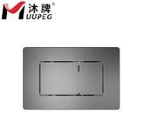 Dual Button Conceal Material Conceal Toilet Push Buttons Square Cistern  Flush Plate White Chrome Plating ABS Bathroom Toilets