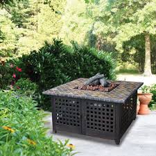 Long lasting, attractive, and easy to use fire pits keep you warm out on the outdoor fire pits to keep you warm. Square Lp Gas Fire Pit With Slate Mantel Walmart Com Walmart Com