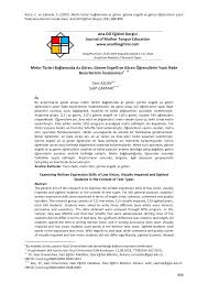 Pdf Metin Turleri Baglaminda Az Goren Gorme Engelli Ve Goren Ogrencilerin Yazili Ifade Becerilerinin Incelenmesi