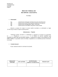 Free download model de proces verbal de receptie provizorie a investitiilor din categoria formularelor contabile si sa il adaptati nevoilor unei firme. Proces Verbal De Receptie Calitativa Infrastructura