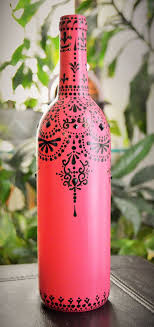 Decorated Wine Bottle Moroccan Style Garrafas Decoradas Garrafas De Vidro Decoracao Com Garrafas