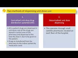 We usually use a plural noun for the units, as i have done above (volts rather than the volt), so it seems natural to use units (plural) to match. Two Methods Of Dispensing Unit Dose Dispensing System Youtube