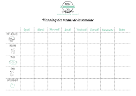 Planifier Ses Menus Planning Menu Semaine Planning De Repas Planning Sport