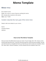 The statement has been terminated. Business Memo Format Sample Memo Templates