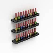 Wall Mounted Black Acrylic Nail Polish Display Shelf Nail Varnish Bottle Holder Ebay