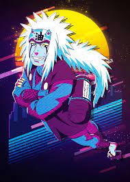 Jiraiya Poster By 80sretro Displate Naruto Painting Anime Wallpaper Naruto Shippuden