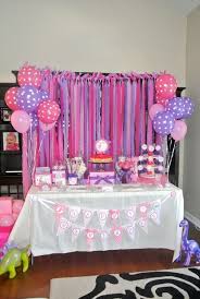 Dinosaurs Birthday Party Ideas Photo 10 Of 32 Doc Mcstuffins Birthday Party Dinosaur Birthday Party Purple Birthday Party