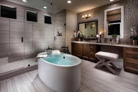 The bathroom vanity with makeup station is placed close to the shower and bath area. 5 Bathroom Vanity Ideas For A Spa Worthy Experience Build Beautiful