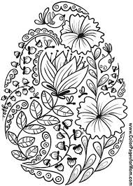 Printed on single side of 50 lb pure white paper.; Advanced Coloring Pages Flower Coloring Page 39 Coloring Easter Eggs Egg Coloring Page Easter Egg Coloring Pages