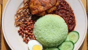 Hi 'nasi lemak pandan (coconut pandan rice) with prawn' is a meal that consists of rice cooked in coconut milk and pandan. Nasi Lemak Pandan Ayam Berempah Mummy S Photos Facebook