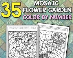 Download this adorable dog printable to delight your child. Mosaic Coloring Page Etsy